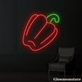 thumbnail image 2 of Glowneon Capsicum Neon Sign, Red Capsicum Led Sign, Vegetable Shop Decor, Vegetable Neon Sign, 2 of 5