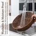 thumbnail image 5 of Serving Baskets Set of 3, Round Poly Wicker Bread and Fruit Basket for Food, Washable Storage Bowls for Kitchen Counter, 5 of 10