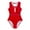Red, variant on Women's One Piece Swimsuit for Women Mesh Patchwork Cut Out Bathing Suits Tummy Control V Neck Monokinis Swimwear
