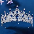 thumbnail image 5 of Miallo Elegant Navy Blue Gemstone Princess Tiara for Quinceañera, Luxury Baroque Pageant Crown, Formal Prom Hair Jewelry for Girls, 5 of 7