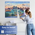 thumbnail image 5 of 8 Pack Art Acoustic Panels Sound Absorbing Kansas City Skyline Union Station Dusk Decorative Soundproof Wall Panels Self Adhesive for Nursery Game Room Bedroom 48"x32", 5 of 7