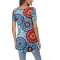 thumbnail image 3 of FIUFY Women's Summer Short Sleeve Tunic Tops Fit Pleated Blouses, 3 of 4