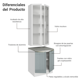thumbnail image 3 of Kit Gabinete Bajo con Armario de Vidrio Madesa Lux BB 01, 3 of 3