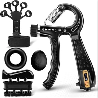 Xfyyzy Finger & Hand Extensor Trainer - With Resistance Bands, Adjustable Tension 20-75 Lbs, Silicone Bands, For Rehabilitation & Strength Training