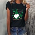 thumbnail image 2 of Camisetas con estampado del Día de San Patricio y cuello redondo para mujer, blusas femeninas cómodas a la moda, Tops Fridja bn942, 2 of 6