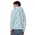 thumbnail image 4 of Honeii blue Scarf Bear Print Hoodies for Men, Pullover & Full Zip, Breathable Zip up Hoodie, Sweatshirt-3X-Large, 4 of 5