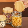 thumbnail image 4 of Airtight Glass Food Storage Containers (4-Piece Set) - Ideal for Cereal, Pasta & Dry Foods, Stackable Lidded Jars for Kitchen Pantry Organization, 4 of 9