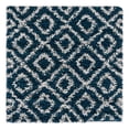thumbnail image 3 of Unique Loom Trellis Shag Collection Area Rug - Ruth (3' 3" Square Navy Blue/Ivory), 3 of 10