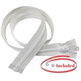 thumbnail image 4 of EZ-Xtend Lenzip #8 Separating Zipper - Includes 2 Stops (White, 24"), 4 of 8