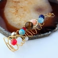 thumbnail image 2 of Xihbxyly Pendientes de Moda con Diseño de Cuentas de Universo Sinuoso, de Aleación de Oro Negro, Joyería Única y Llamativa, Ideal para Usar a Diario o Como Regalo para Ocasiones Especiales, Accesorio, 2 of 7
