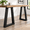 Trapezoid-20 IN, variant on 16 Inch Metal Bench Set Of 2 Heavy Duty Coffee Table Black Diyniture Feets For Desk Chair End - H16 X W10.8