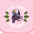 thumbnail image 4 of Inktastic Live Love Toucans Boys or Girls Baby Bib, 4 of 4