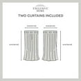 thumbnail image 6 of Exclusive Home Modo Metallic Geometric Grommet Top Curtain Panel Pair, 54"x63", Winter White, 6 of 7