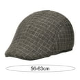 thumbnail image 6 of Opvise Men Fashion Beret Plaid Peaked Dome Short Brim Sweat Absorption Vintage Windproof Sun Painter Hat Streetwear Grey, 6 of 8