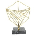 thumbnail image 2 of Abstract Metal Figurine, Iron And Marble Metal Geometric Statue  For Bedroom For Study Room, 2 of 8