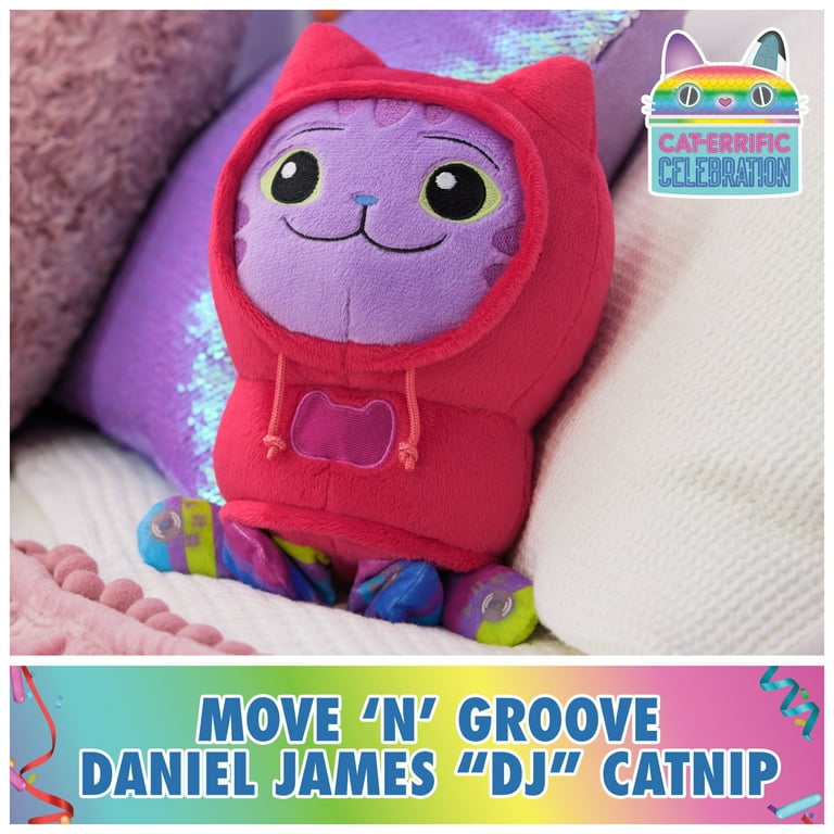 Gabby's Dollhouse, Move & Groove DJ Catnip Plush Toy, 10-inch