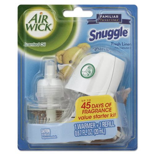 Air Wick Scented Oil Starter Kit, Snuggle Fresh Linen, 0.67oz, 6 Kits