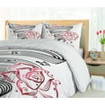 thumbnail image 5 of Ambesonne Tattoo Duvet Cover Sets, Language of Love Music, 2-King, White Black and Pink, 5 of 7