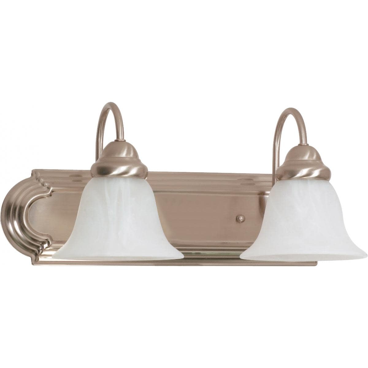 Nuvo 2 Light Empire LED 15" Vanity Wall Fixture Brushed Nickel Finish 