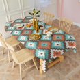thumbnail image 6 of Multicolor Ethnic Geometric Pattern Rectangle Tablecloth 60"x102",Waterproof Polyester Rectangle Table Cloth, Wipeable Spillproof Polyester Tablecloth for Dining, Camping, Indoor and Outdoor, 6 of 6