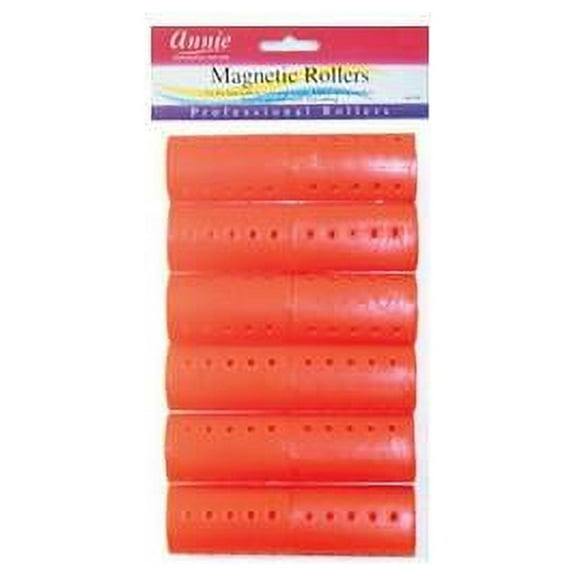 Annie Magnetic Rollers 1 1/2" Red,Pack of 12