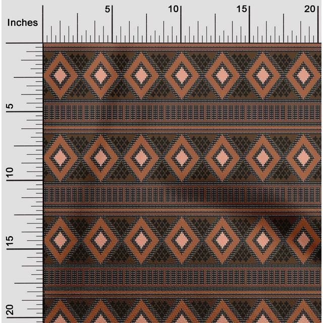 oneOone Silk Tabby Fabric Argyle Flame Stitch Print Fabric BTY 42 Inch Wide