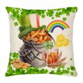 thumbnail image 2 of Funda de almohada del día de San Patricio 17x17 pulgadas Tréboles de la suerte verde Funda rectangular decorativa para sofá sofá dormitorio 1 pieza, 2 of 8