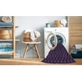 thumbnail image 2 of Ahgly Company Tapis Rond Lavable en Machine Intérieur Transitionnel Violet Profond, 4 Pieds Rond, 2 of 7