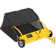 thumbnail image 7 of 42" Tow Behind Lawn Sweeper Leaf Collector Sweeper for Lawn 18.55 Cu. ft Capacity,Yellow, 7 of 7