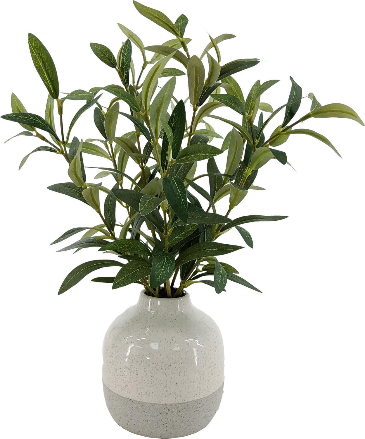 Better Homes & Gardens  35.5cm plante d’olives artificielles d’intérieur en Vase en céramique 2-Tone Better Homes & Gardens plante d’Olivier artificielle
