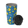 thumbnail image 2 of Fotbe Rubber Duck Printed Insulated Travel Coffee Mug Spill Proof Leak Proof Stainless Steel Coffee Tumbler Reusable Coffee Cups with Lids Thermos, 2 of 8