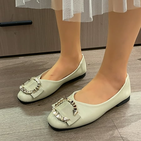 BCEBYL New Arrival Spring Autumn Round Toe Comfortable Casual Flats Solid Color Elegant Shallow Mouth Breathable Women s Shoes