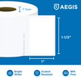 thumbnail image 2 of Etiquetas térmicas directas multiusos Aegis Adhesives de 1,5 x 1 cm, 2 of 7