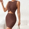 thumbnail image 3 of Conjunto de falda de 2 piezas para mujer Conjunto de falda superior sin mangas de algodón de color sólido Traje de vacaciones FLhrweasw  Nuevo, 3 of 7