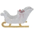 Northlight 30.25" LED Lighted Glittery White Sleigh Outdoor Christmas