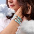 thumbnail image 2 of Aqua | .925 Sterling Silver | Crystal Evil Eye Bracelet, 2 of 7