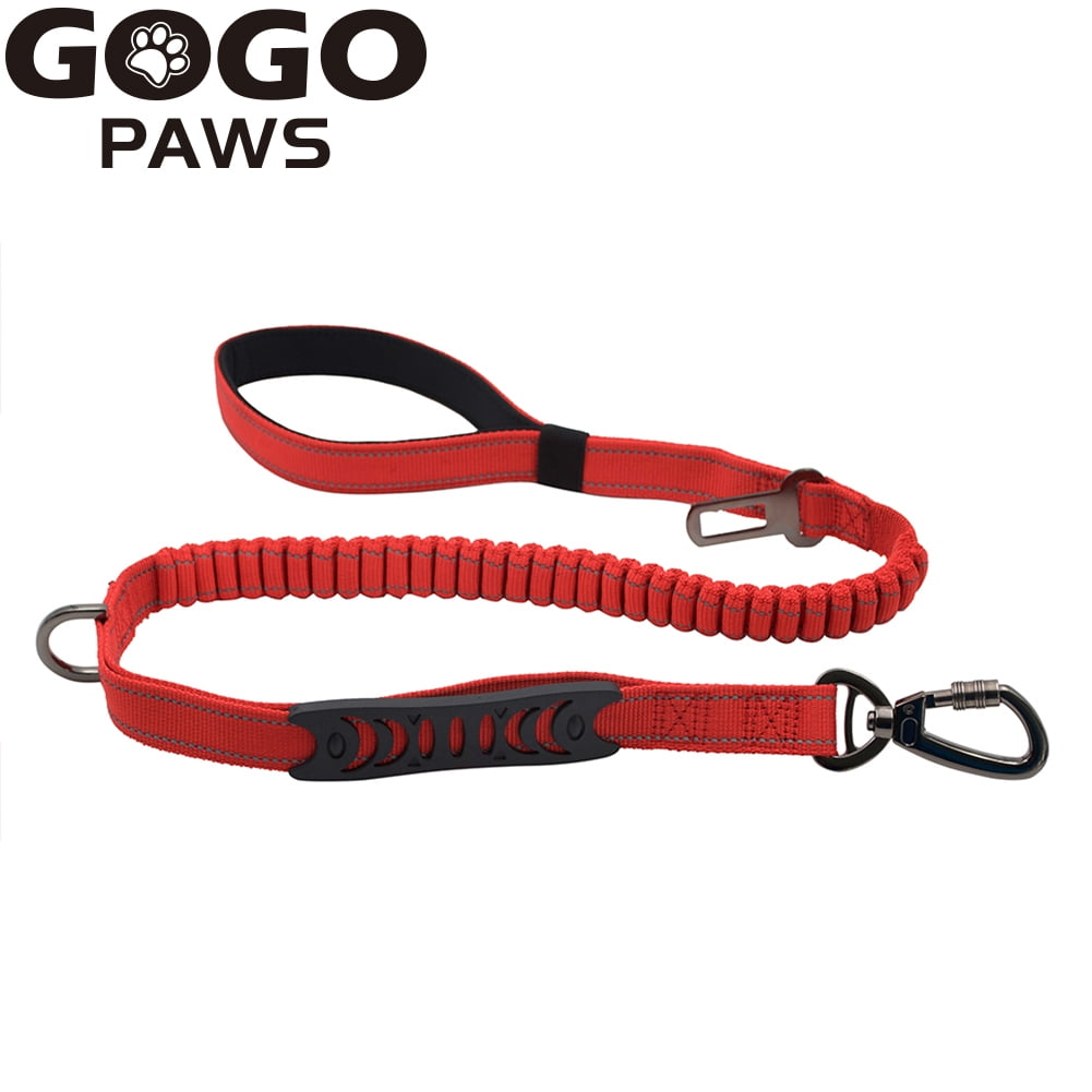 dog leash with seat belt attachment