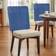 thumbnail image 4 of Navy Blue Chair Back Covers, Removable Chair Covers for Dining Chairs Set of 4, Washable Chairs Slipcovers Back Seat Protector for Wedding Party 19"x20", 4 of 9