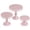 Pink, variant on 3 PCS Gold Cake Stands (8"&10"&12" Plate), Cupcake Stand With a lace hollow border Metal Cake Stand Set for Birthday Party, Wedding, Anniversary,