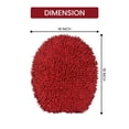 thumbnail image 3 of Home Weavers Fantasia Collection Toilet Lid Seat Cover, Elastic Edges, 100% Cotton Soft Universal Fit for Standard Oblong Round Elongated Bath Room Bowl Lids, Washable, 18"x18" Toilet Lid Cover, Red, 3 of 5