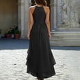 thumbnail image 6 of Iyufng Summer Dresses for Women 2026 Women's Halter Sleeveless Asymmetrical Ruffled Hem Casual Maxi Dress, 6 of 8