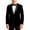 Black, variant on Men's Velvet Dinner Jacket, One Button Tuxedo Jacket - Blazer with Satin Shawl Collar - Slim Fit Dinner Jackets for Men for Wedding & Prom