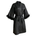 thumbnail image 6 of Hauaitttt Women's Wedding Party Robe Letters Kimono Satin Pyjamas Bridesmaid Bathrobe plus Size Kimonos for Women 4x-5x after Shower Wrap around Towel Womens Light Weight Robe Soft Robes Shower Robes, 6 of 6