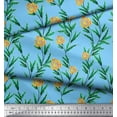 thumbnail image 3 of Soimoi Tissu Poly Georgette Feuilles et Imprimé Floral de Roses, Tissu au Mètre, 42 Pouces de Large, 3 of 3