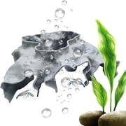 Roiihwy Aquarium Hideaway Rock Cave for Aquatic Pets to Breed, Play and Rest, Safe Ceramic Fish Tank Decorations, Gray