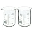 thumbnail image 1 of Unique Bargains 200ml Low Form Glass Beaker 3.3 Borosilicate Graduated Lab Measuring Cups 2 Pack, 1 of 1