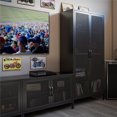 thumbnail image 1 of Systembuild Evolution Sunset District Tall 2 Door Storage Cabinet-Mesh Metal Locker, Black, 1 of 8