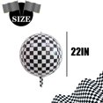 thumbnail image 2 of Globos GOTPASS de 22" a cuadros, 6 piezas, fiesta de carreras, 2 of 6