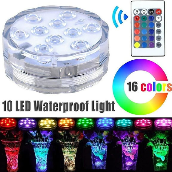 FurNest Submersible LED Lights RGB Multicolor Changing Waterproof Lamp & Remote Con