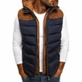 thumbnail image 2 of Men's Autumn and Winter Fashion Loose Casual Color Matching Cotton Hooded Sleeveless Vest, 2 of 5